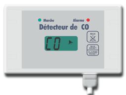 CO metre mural avec alarme (monoxide de carbone)