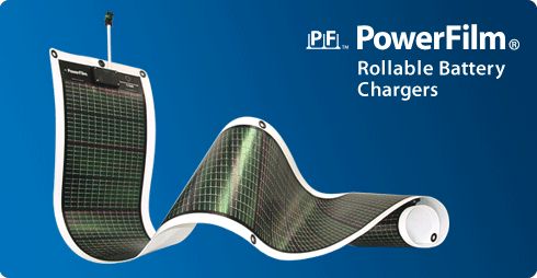 powerFilm Rollable Solar Powered Battery Chargers