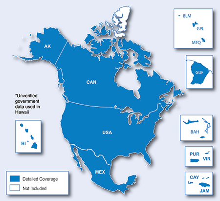 Carte SD/Micro SD pré-chargée - Amérique du Nord