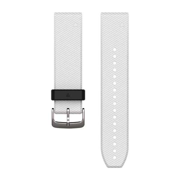 Bracelets QuickFit - 22mm Silicone blanc pour  Garmin Instinct Crossover 