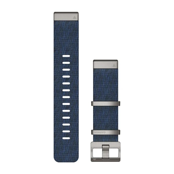Bracelet de montre QuickFit 22 Bracelet en nylon tissé Indigo pour  Garmin Quatix 6 
