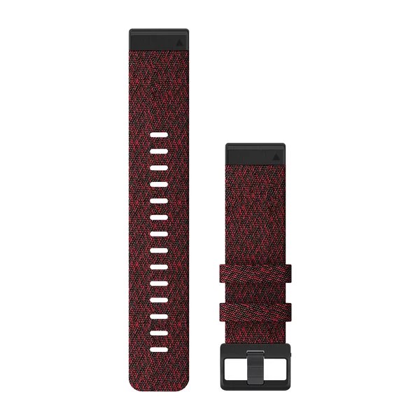 Bracelets QuickFit - 22mm Nylon rouge chiné pour  Garmin Forerunner 945 LTE 