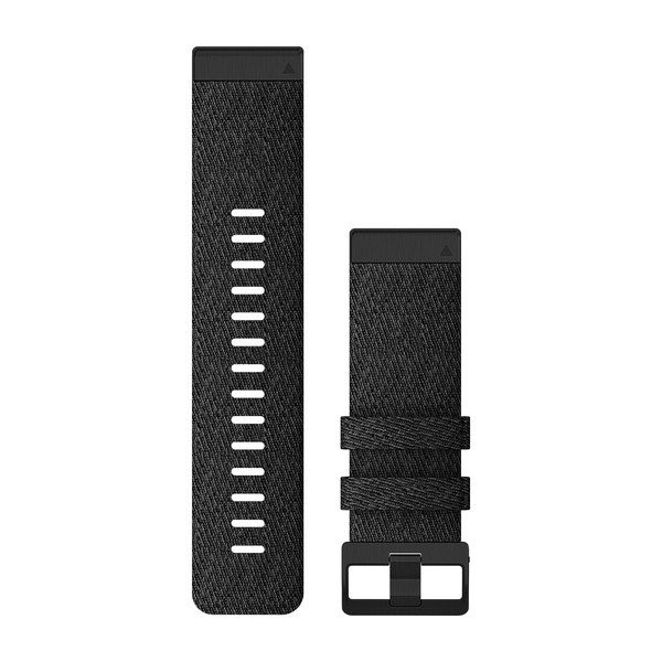 Bracelet QuickFit - 26mm Nylon noir chiné pour  Garmin fenix 6X 