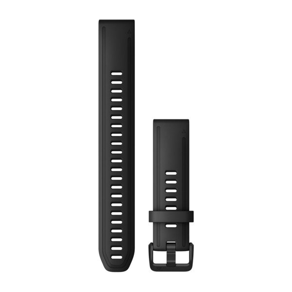 Bracelet QuickFit - 20mn - Silicone noir (Large)  pour  Garmin Instinct 2 