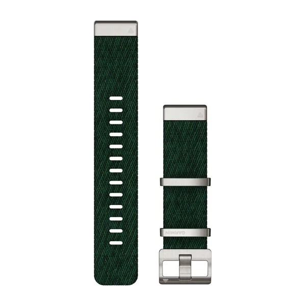 Bracelets de montre QuickFit 22 Bracelet en nylon tissé - Vert pin