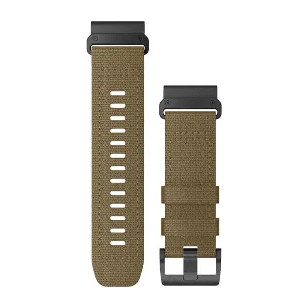 Bracelet de montre QuickFit 26 - Nylon brun tactique pour  Tactix 7 AMOLED 