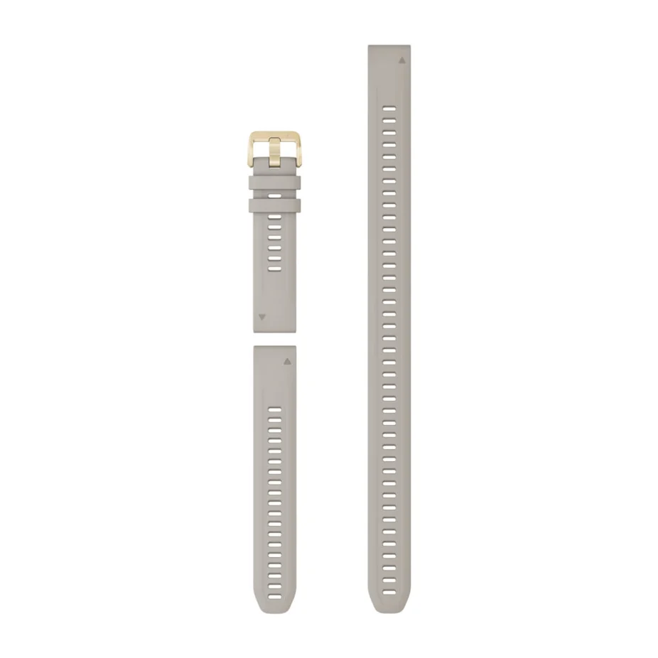 Bracelet QuickFit 20  Silicone gris Tundra (3 pièces, pour la plongée), boucle Gold Tone