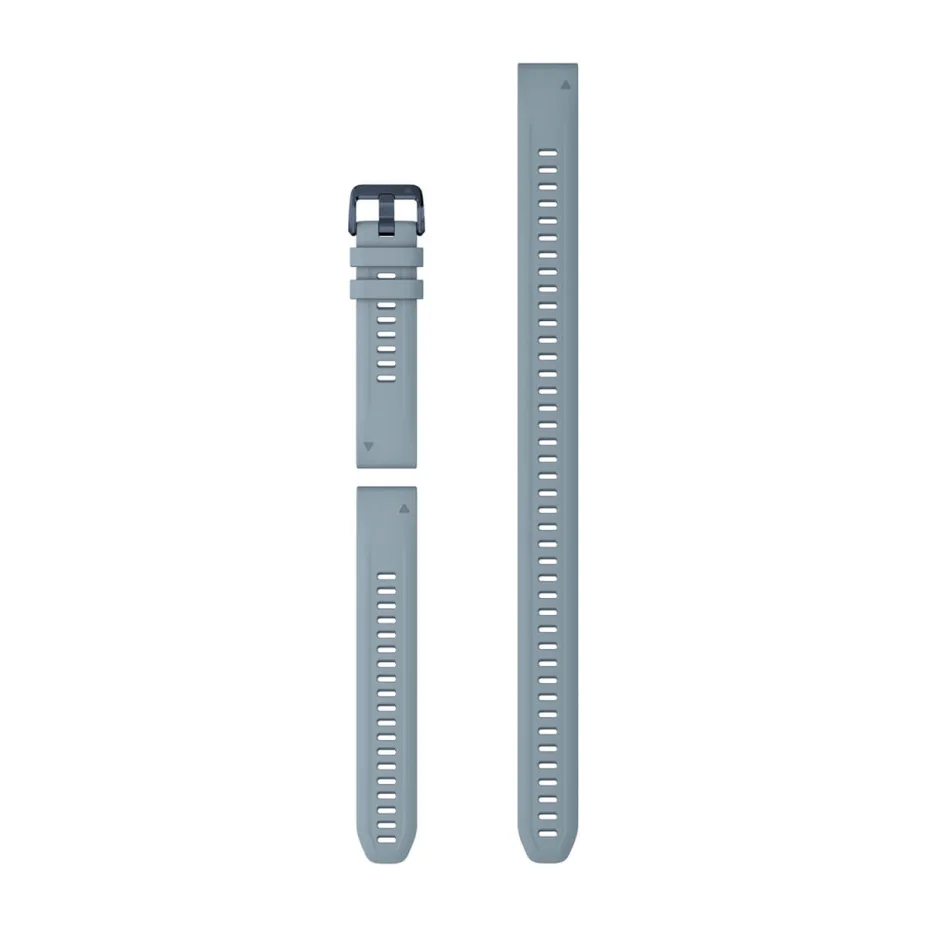 Bracelet QuickFit 20  Silicone bleu écume (3 pièces, pour la plongée), boucle bleu minéral