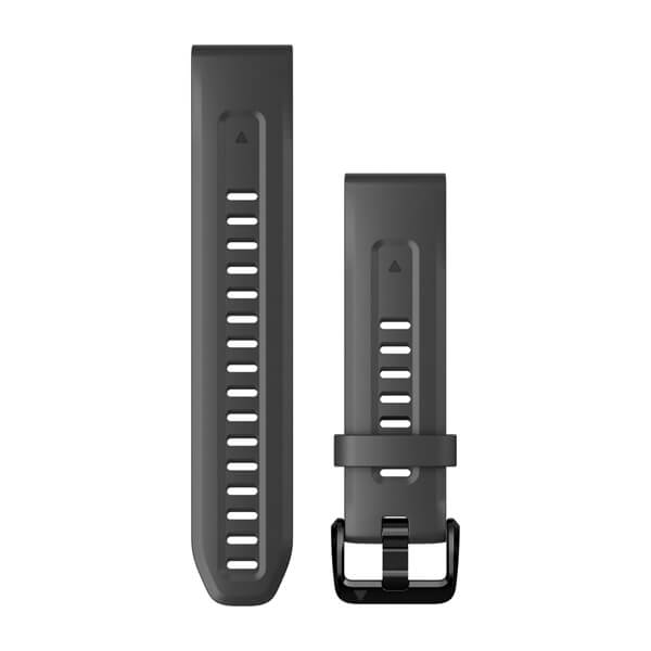 Bracelet QuickFit - 20mn - Silicone gris foncé pour  Garmin Instinct 2 