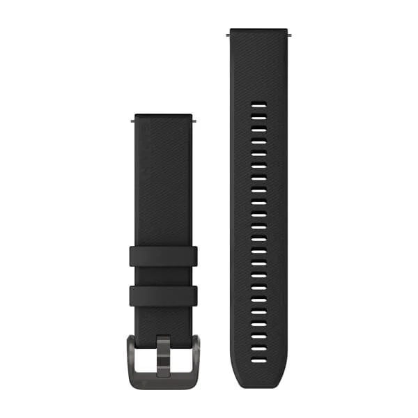Bracelet à dégagement rapide (20 mm) Noir avec boucle grise pour  vivomove Trend 
