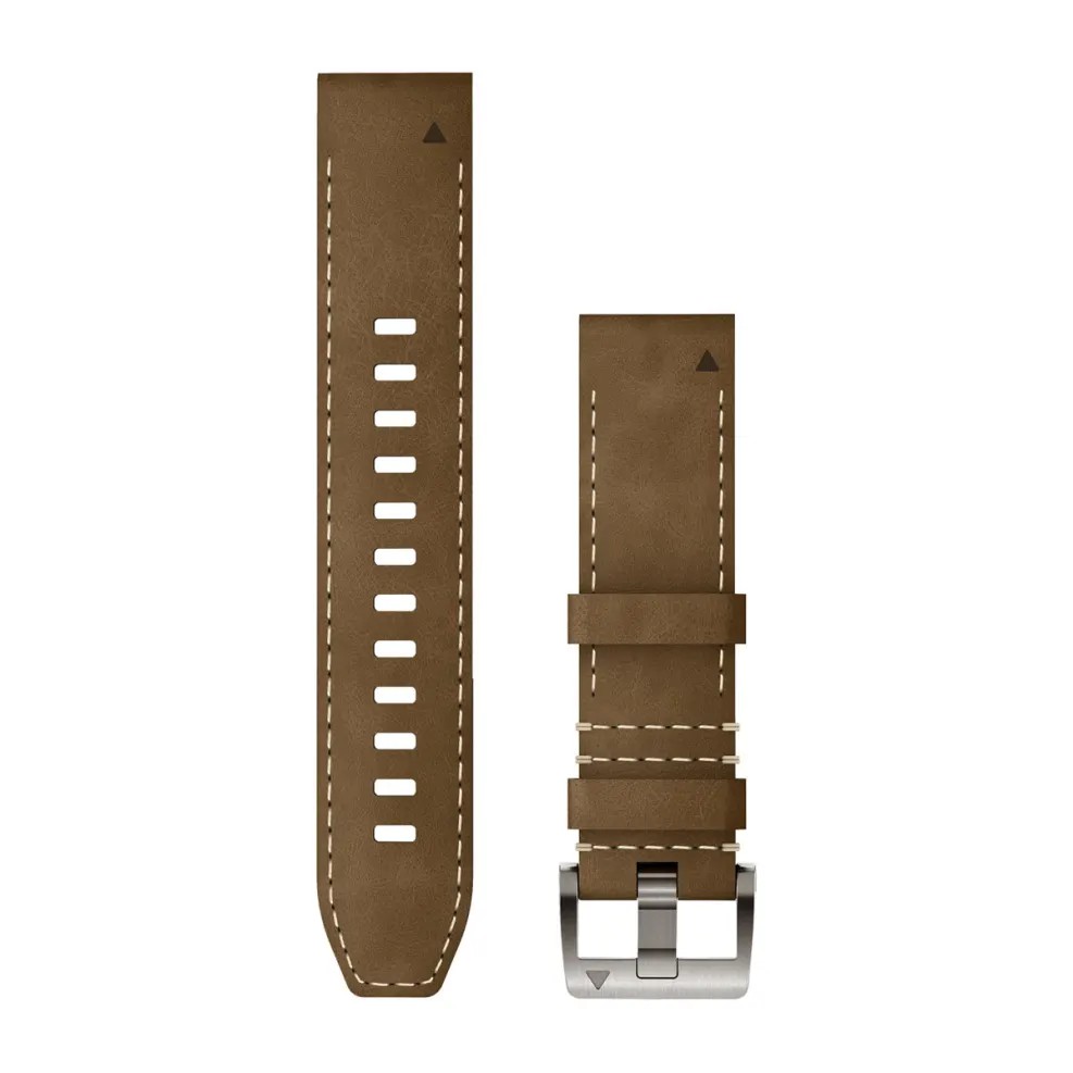 Bracelets de montre QuickFit 22 - Bracelet hybride en cuir/caoutchouc FKM, Toundra/Noir