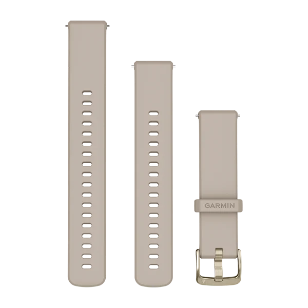 Bracelets à dégagement rapide, Lin avec boucle light gold pour  Garmin vivoactive 4 / 4s 