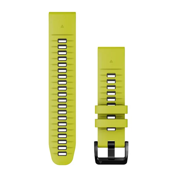 Bracelets de montre 22 mm QuickFit pour  D2 Mach 1  - Silicone Jaune / Graphite