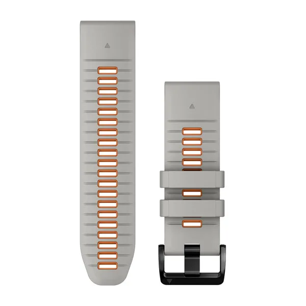 Bracelet de montre QuickFit 26 pour  Tactix 7 AMOLED  - Silicone Gris/Orange