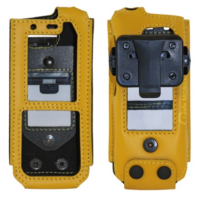 Etui en cuir jaune pour  Téléphone IS330.2 