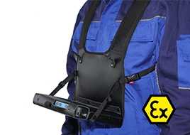 CH T01 X1 Etui avec strap, harnais pour mains libres, et rabat d'écran pour  Tab-Ex 02 DZ1 