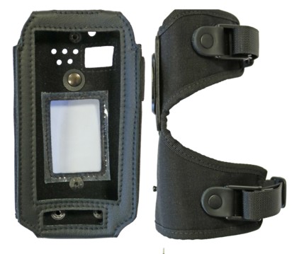 Etui en cuir noir avec porte-bras pour  SmartPhone IS530.M1 (Mines) 