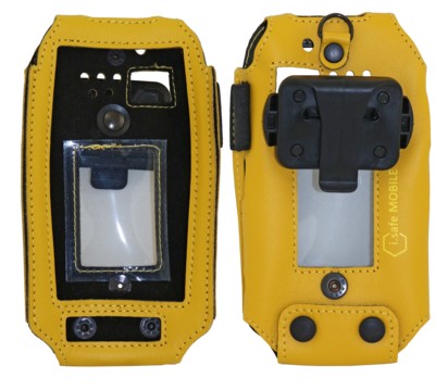 Sacoche en cuir jaune pour  SmartPhone durci IS530.RG 