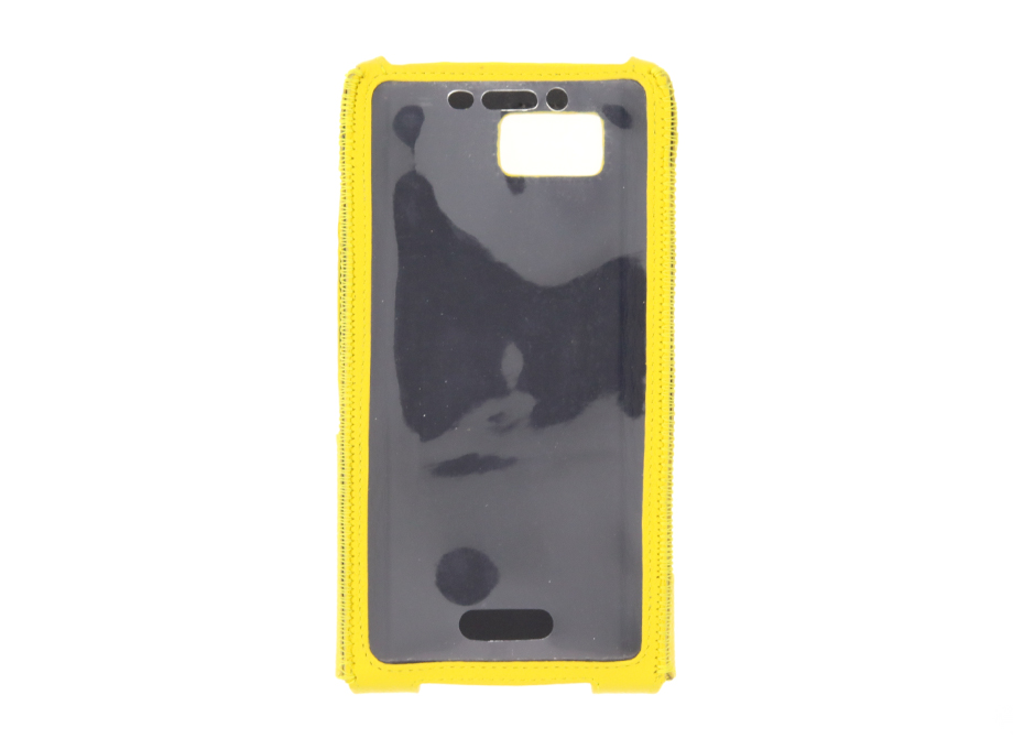 LC-Ex S02 Etui en cuir jaune sans clip ceinture pour  Smart-Ex 02M 