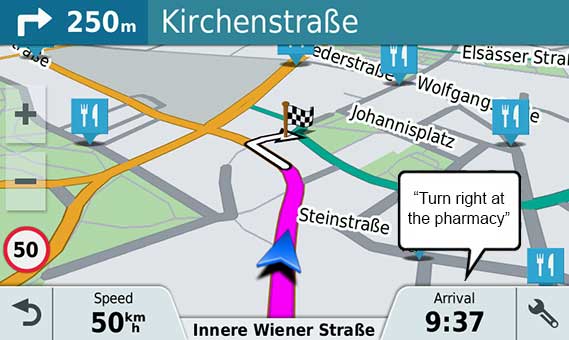 Garmin GPS friendly guidance Garmin GPS friendly guidance