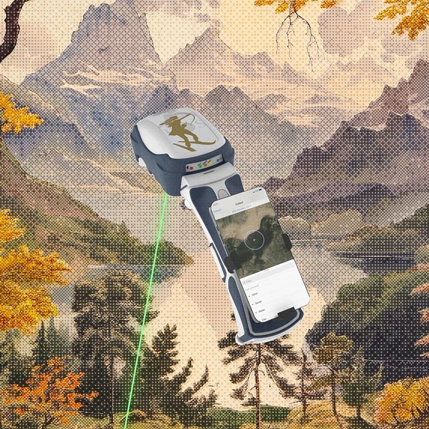 EOS Skadi Smart Handle - Laser vert Extensible Virtual Range Pole pour viser les actifs au sol