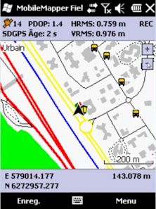 Suite logicielle MobileMapper Flied (GPS) et Mobile Mapper Office (PC)