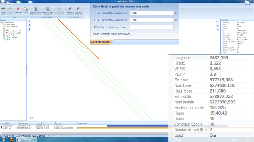 Suite logicielle MobileMapper Flied (GPS) et Mobile Mapper Office (PC)