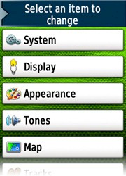 GPS Garmin Montana Options du menu réorganisables