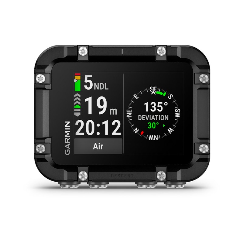 Garmin Descent X30 affichant le compas de plong&eacute;e 3 axes avec cap suivi et d&eacute;viation