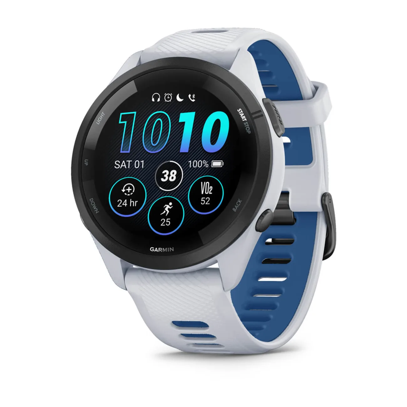 Bracelet en silicone bleu clair pour Garmin Forerunner 45S