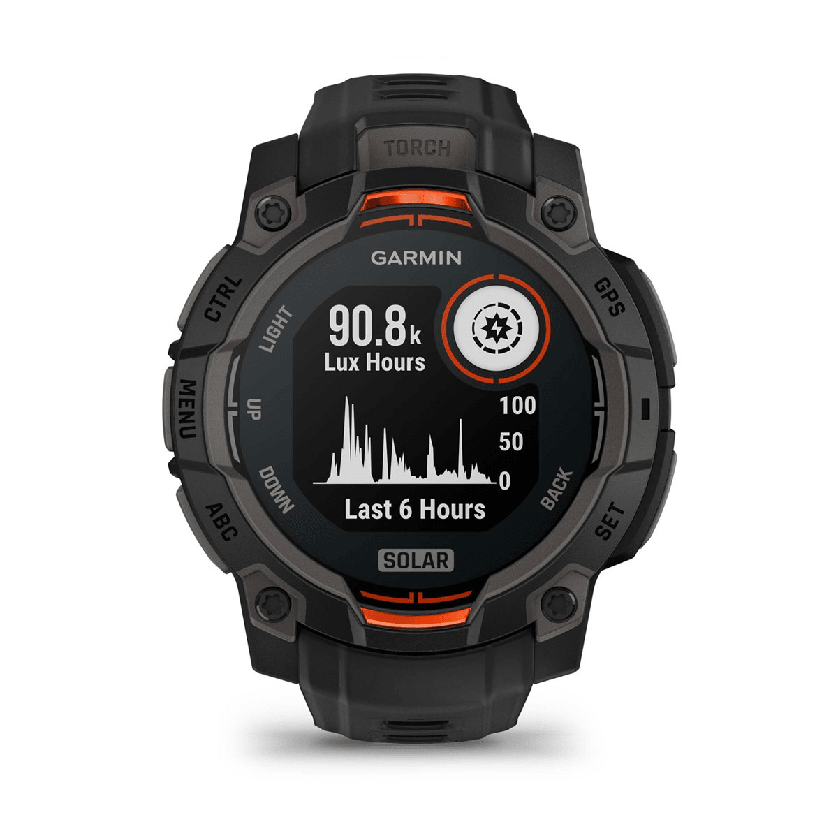 Montre Garmin Instinct 3 Solar 45mm Noire - profil droit