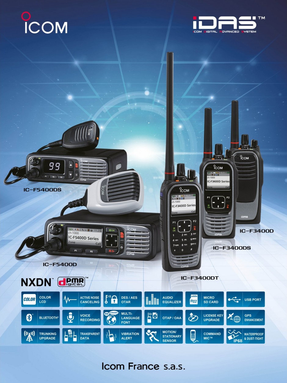 Icom IC-F3400DP (S/T) et IC-F4400DP (S/T)