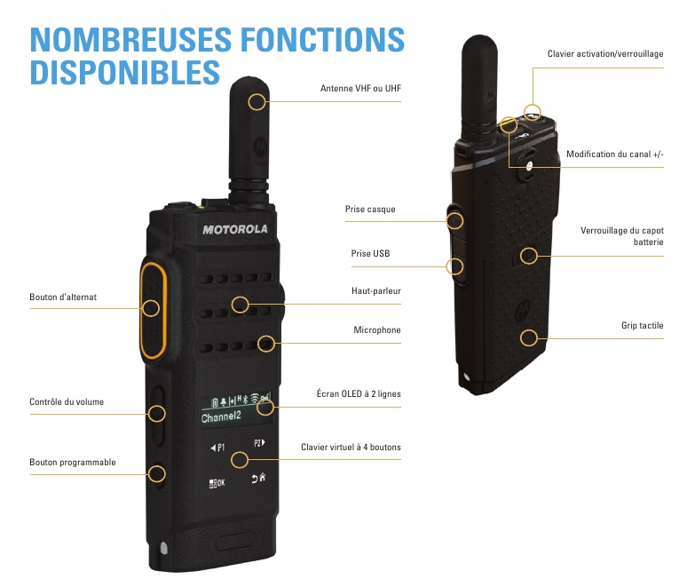 Motorola Portatif SL2600 MOTOTRBO Numérique