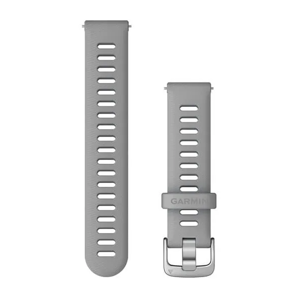 Bracelet Quick Release (18 mm) Gris poudré avec boîtier argent pour  Garmin Venu 3 / 3S 