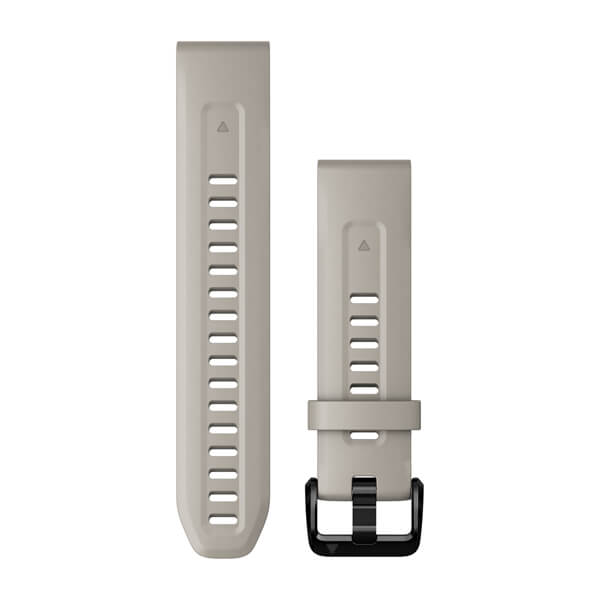 Bracelet QuickFit - 20mm - Silicone gris poudré beige sable  pour  Garmin Descent Mk2S 